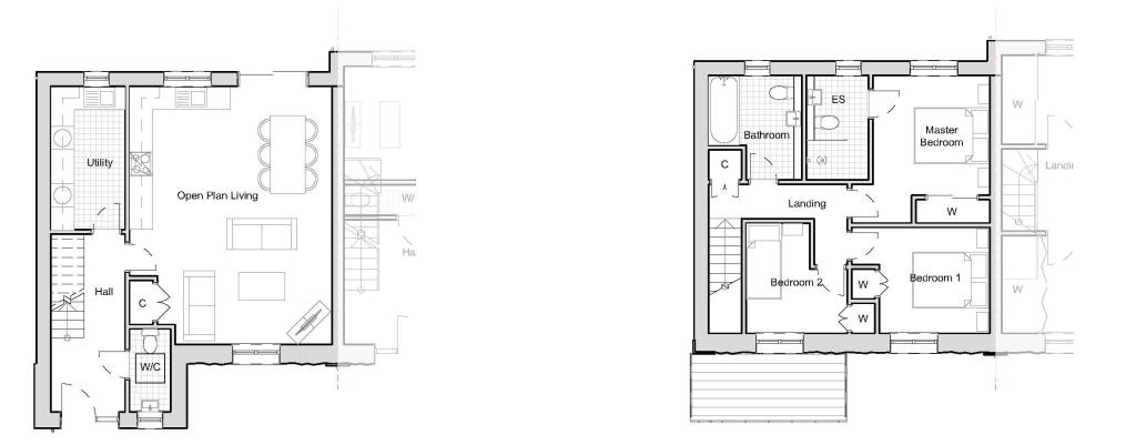 Lot: 87 - LARGE DEVELOPMENT SITE WITH PLANNING FOR FOURTEEN DWELLINGS - Proposed Floor Plans - Units 9 and 11